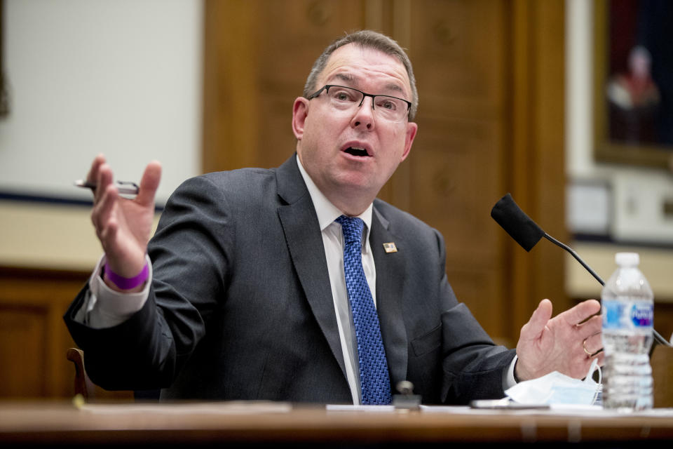 Peter Gaynor, acting administrator for the Federal Emergency Management Agency (FEMA), speaks during a House Homeland Security Committee hearing. (Andrew Harnik/AP/Bloomberg via Getty Images)