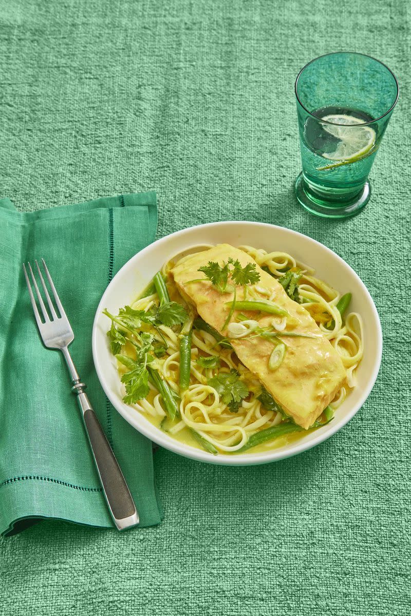 Thai-Spiced Salmon and Coconut Noodles