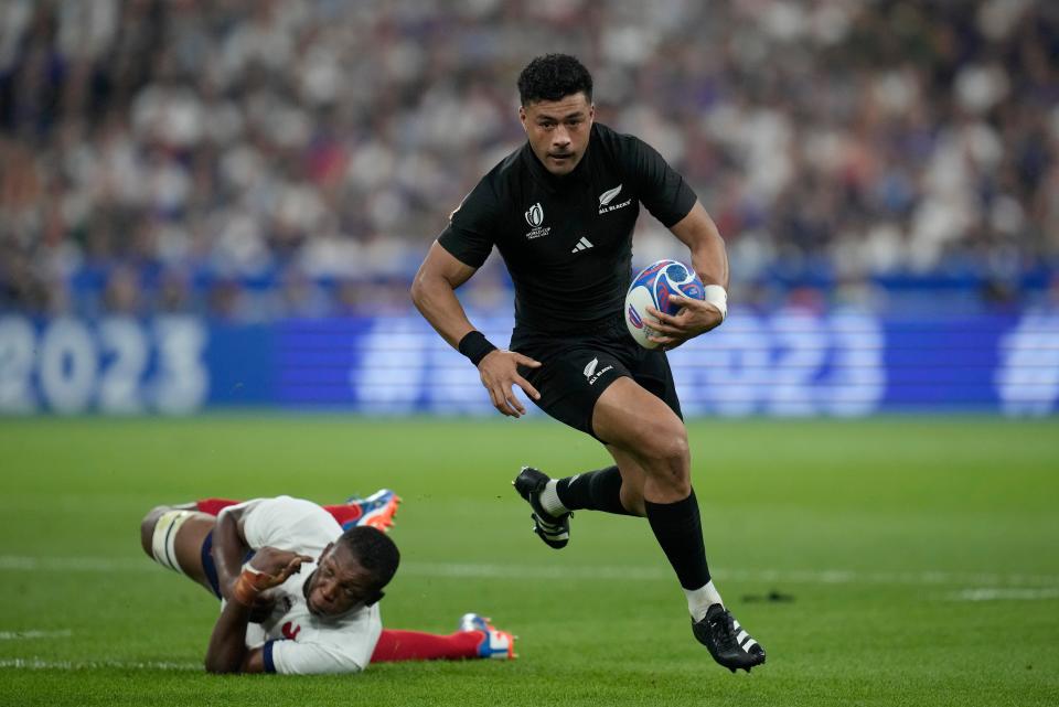 New Zealand’s Richie Mo’unga (AP)