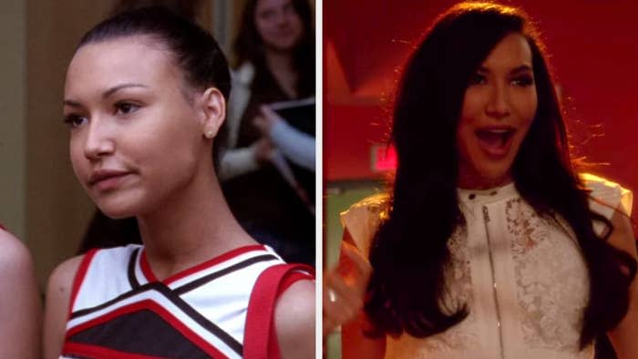 Naya Rivera in the first episode of "Glee" vs. the last