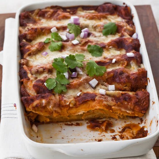 Red Chile-Chicken Enchiladas