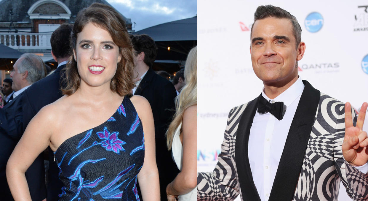 Princess Eugenie and Robbie Williams have been friends for years. [Photo: Getty]