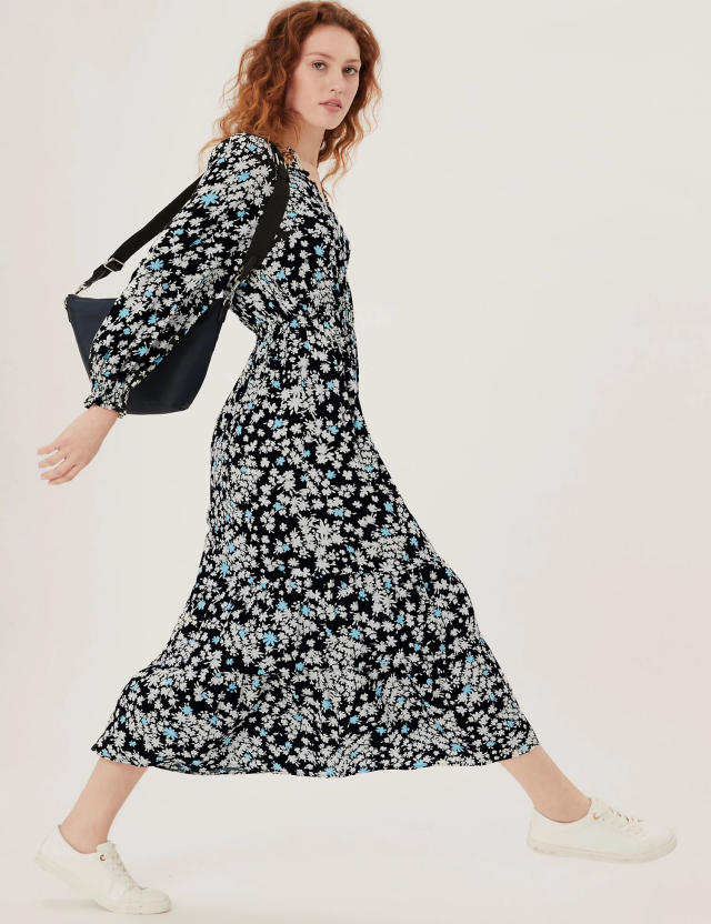 This pretty M&S midi dress is notching up five-star reviews