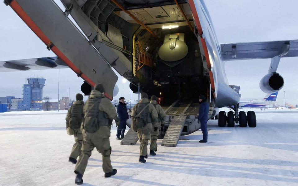 Russian airborne troop units depart aboard Russian Aerospace Forces aircraft to join the Collective Security Treaty Organisation's peacekeeping force in Kazakhstan - Tass