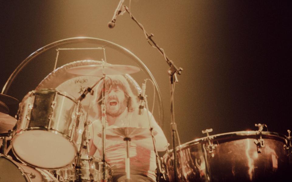 John Bonham on stage in New York, 1977 - Getty