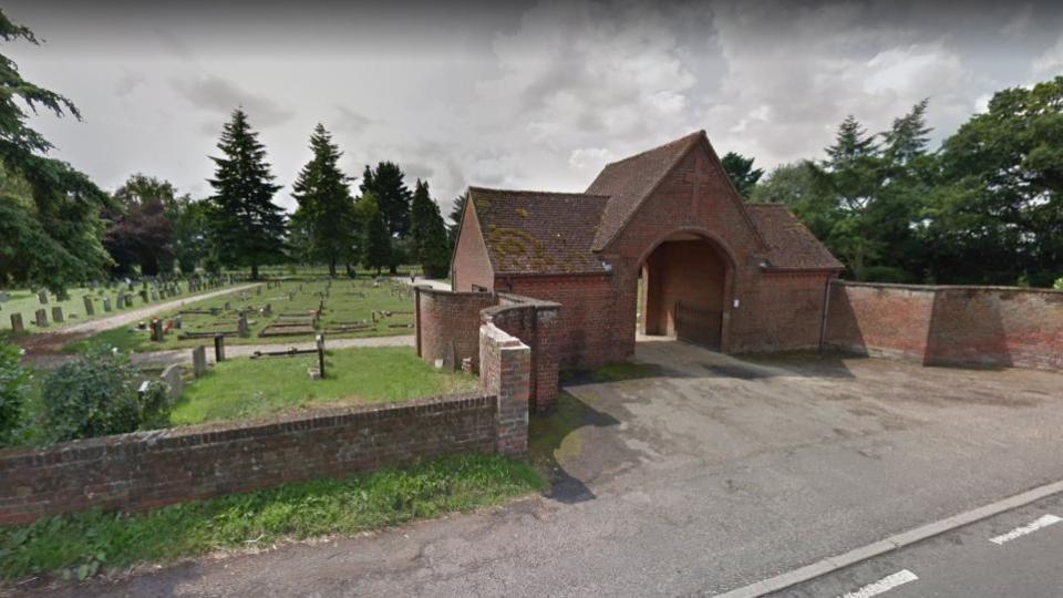 Eastern Daily Press: The entrance to Creake Road Cemetery in Fakenham, where the town council has said it will remove items from graves