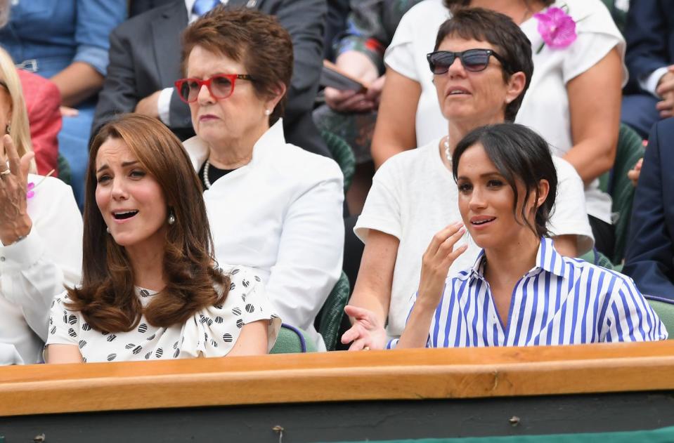 <p>The Duchesses watch Serena Williams play Angelique Kerber.</p>