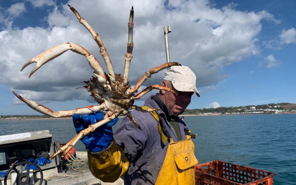 Mr Dessoude has been a commercial fisherman for 15 years - Lizzie Roberts/The Telegraph