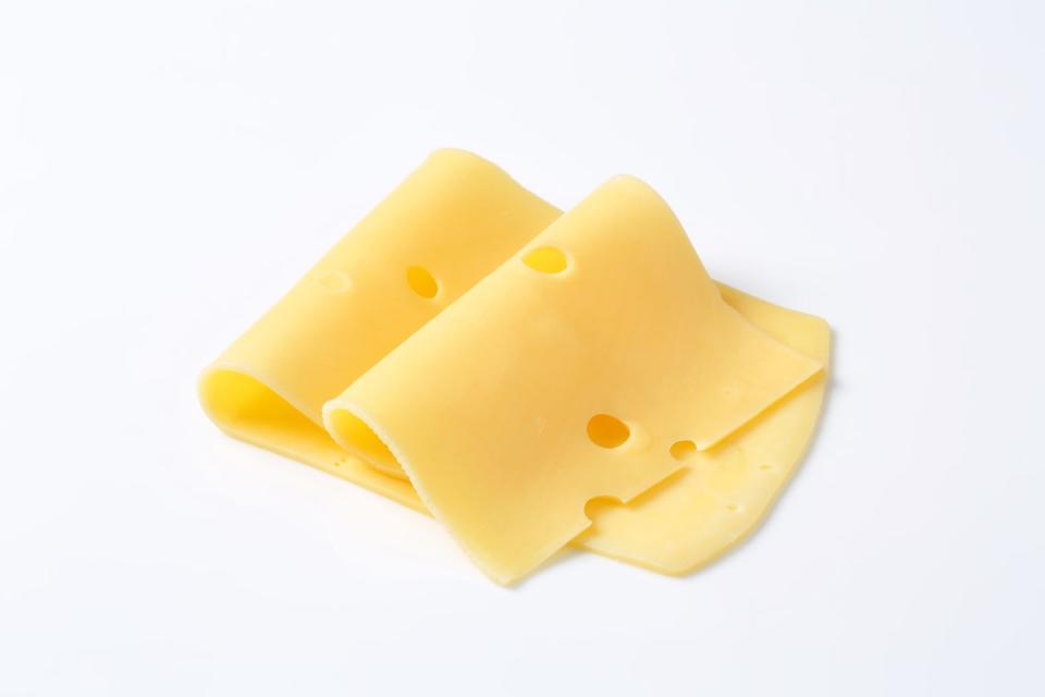 <p><strong>This option is one of the lowest-sodium cheeses around </strong>and still tastes great on crackers or a sandwich. Add a slice of tomato or vegetable of your choice for extra nutrition.</p>