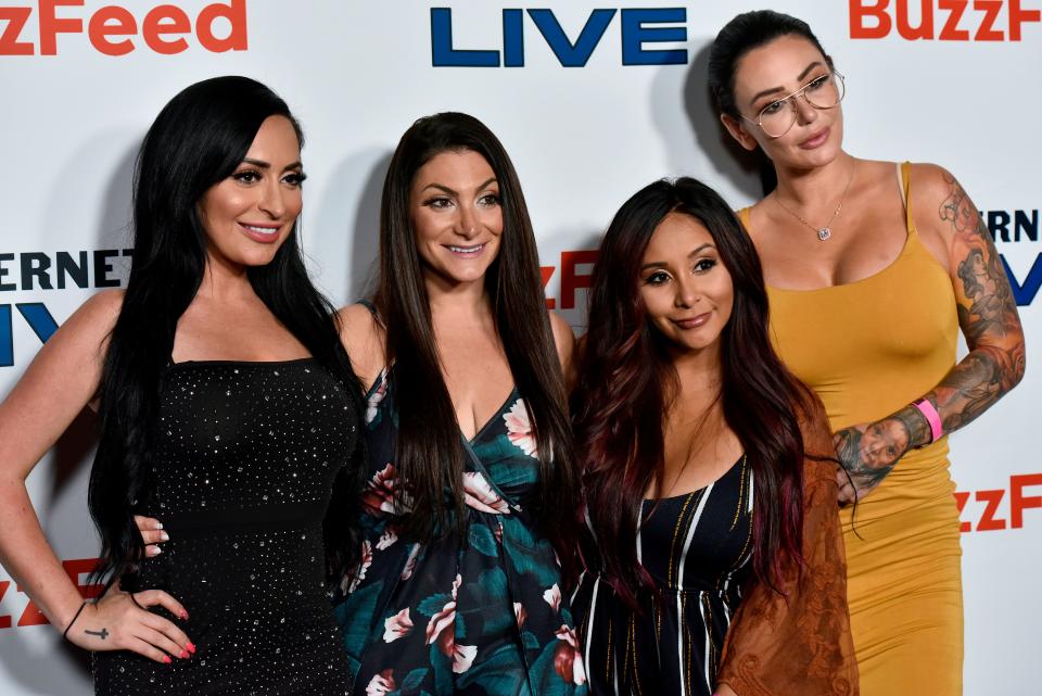 Angelina Pivarnick with the Jersey Shore girls