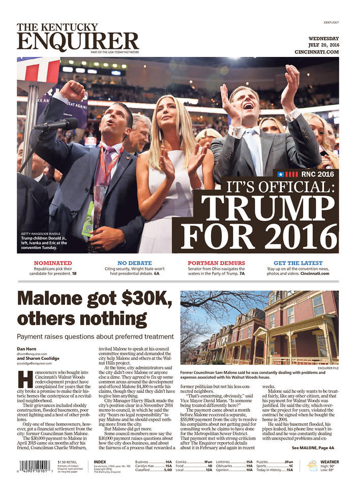 It’s official: Trump For 2016 - The Kentucky Enquirer