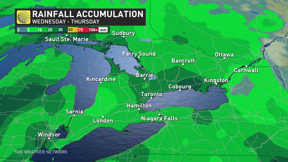 Ontario rainfall map_April 15