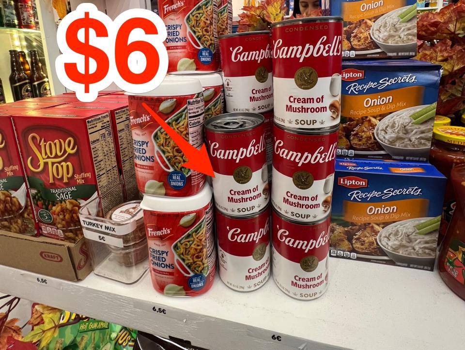 The Campbells soup cost way more than it does in the US.