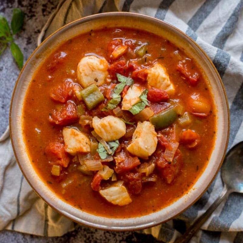 <p>Plating Pixels</p><p>This quick and easy Italian Fish Soup is comforting year-round and ready within 30 minutes. Healthy fish soup with common, easy-to-find ingredients such as canned tomato, onion and bell pepper. It’s rich and cozy, and something the whole family will love.</p><p><strong>Get the recipe: <a href="https://www.platingpixels.com/one-pot-cod-fish-soup/" rel="nofollow noopener" target="_blank" data-ylk="slk:Italian Fish Soup Recipe;elm:context_link;itc:0;sec:content-canvas" class="link ">Italian Fish Soup Recipe</a></strong></p>