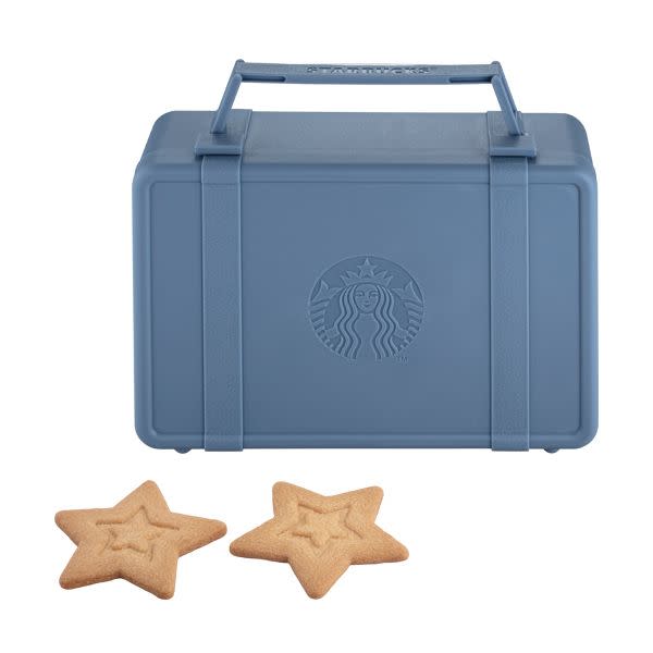 ▲星星餅乾收納盒(霧灰藍)720元。（圖／台灣星巴克提供）