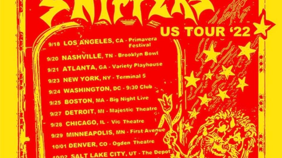 amyl and the sniffers fall 2022 us tour poster