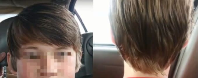 AJ Hardy (pictured) and his friend Cade Christensen have been put in in-school suspension because of their hair. (Photo: KETK)