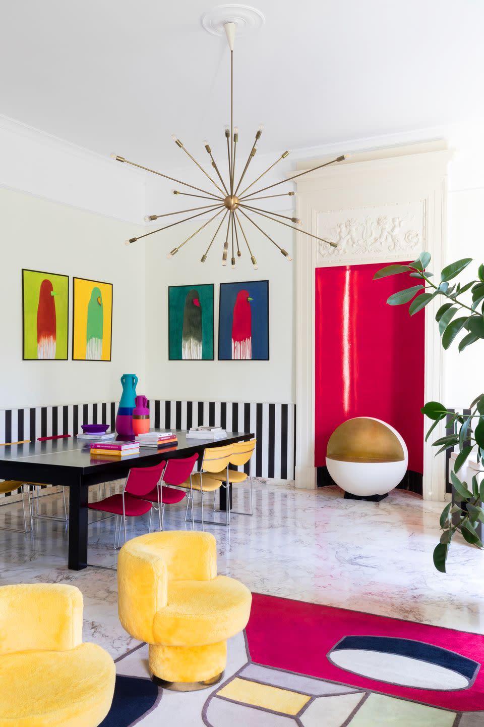 apartment of anna masello and giovanni izzo in naples photography by monica spezia living dining room