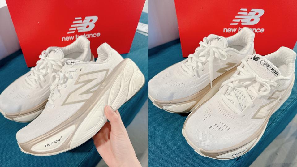 2024小白鞋推薦：New Balance Fresh Foam X More v5 ，NT$4,280！圖片來源：編輯拍攝