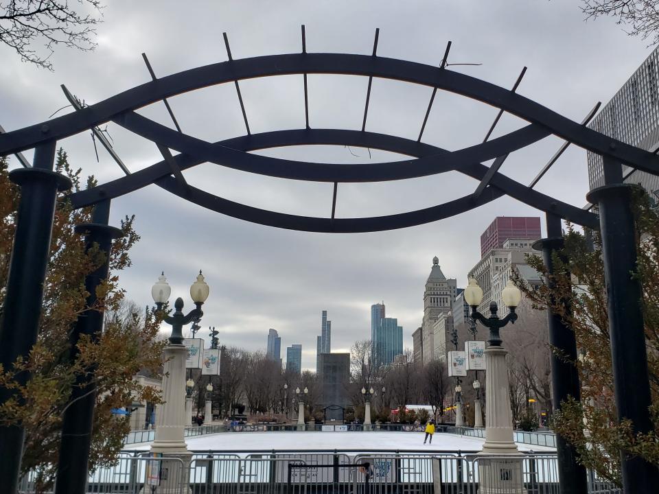 shot of millennium park in chicago