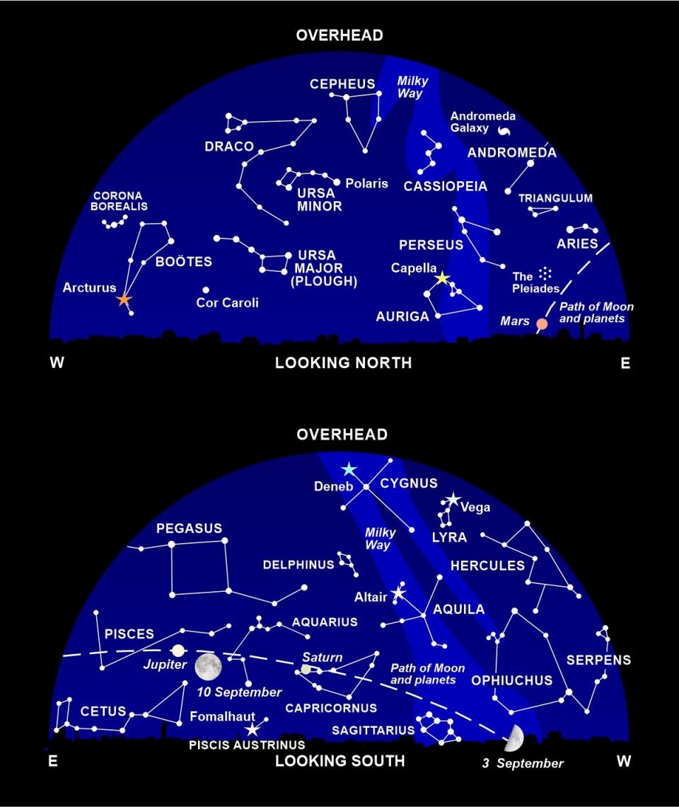 The night sky at around 11pm this month (Nigel Henbest)