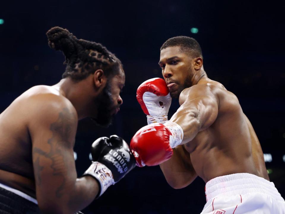 Joshua won 118-111, 117-111, 117-111 on the judges’ scorecards (Getty Images)