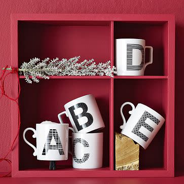 Alphabet Mugs, $6, westelm.com