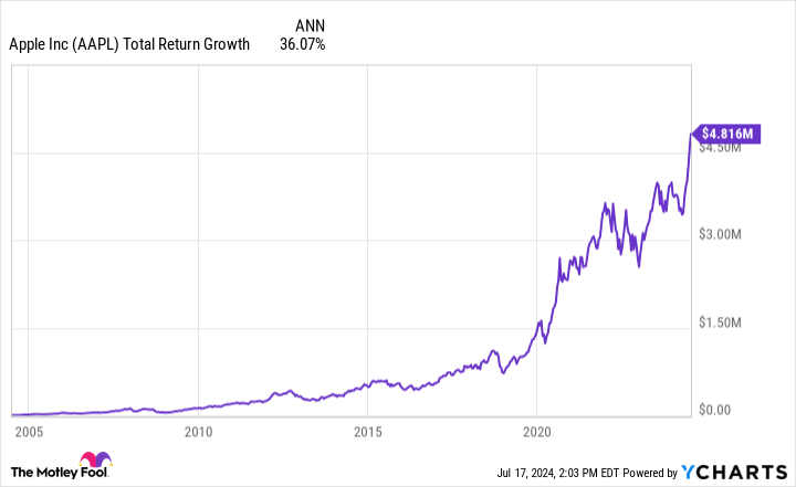 AAPL Total Return Level Chart