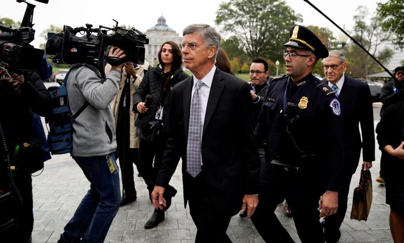 FILE PHOTO: Acting U.S. ambassador to Ukraine Taylor arrives for closed-door deposition on Capitol Hill in Washington