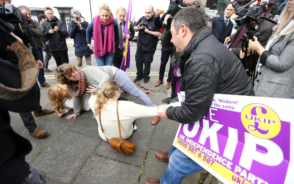 Ukip punch up - Credit: Andrew McCaren/London News Pictures Ltd