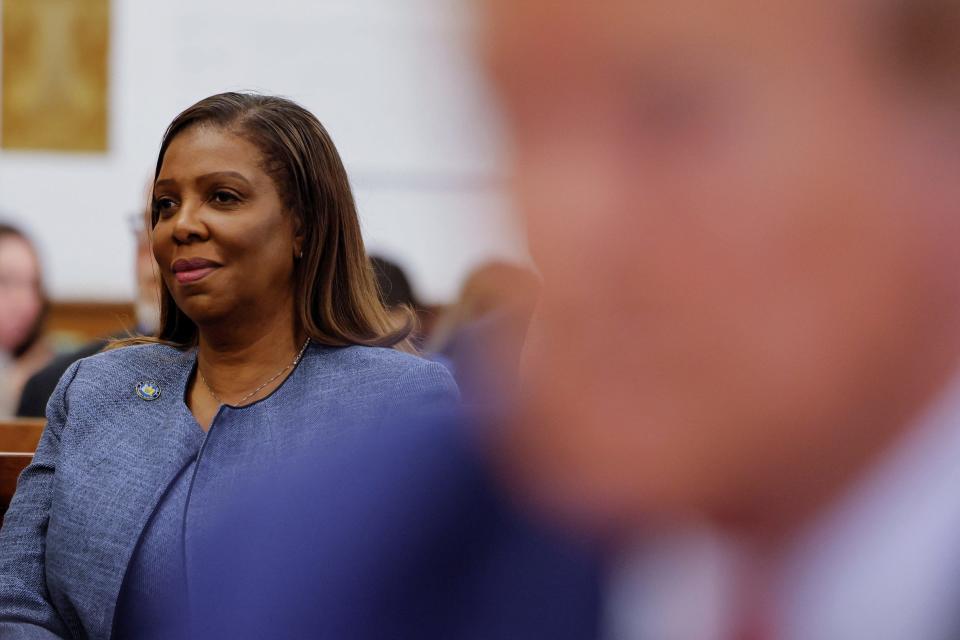 New York Attorney General Letitia James attended closing arguments in the Trump civil fraud trial.