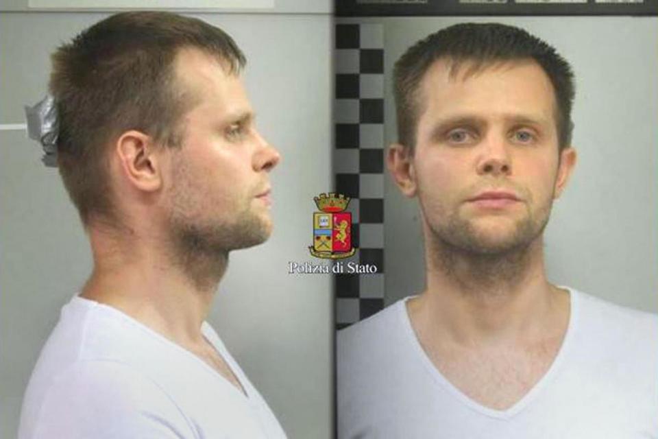 Suspect: Handout photo issued by the Polizia di Stato (Italian State Police) of Lukasz Pawel Herba (PA)