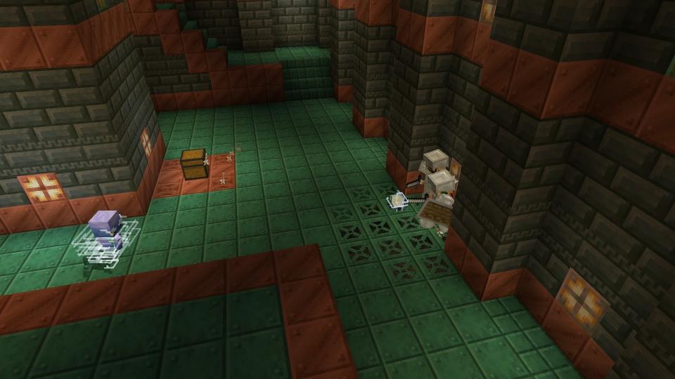 Image of Minecraft 1.21's The Breeze mob in Trial Chambers.