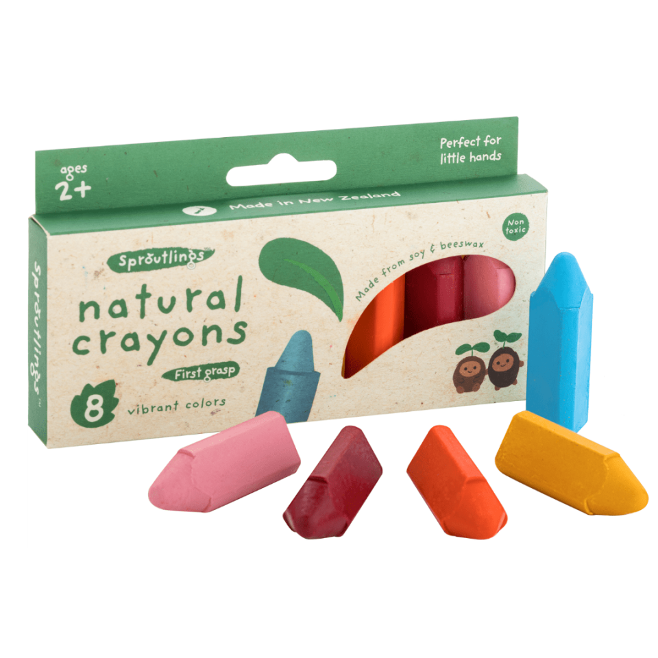 3) Sproutlings First Grasp Natural Soy & Beeswax Crayons