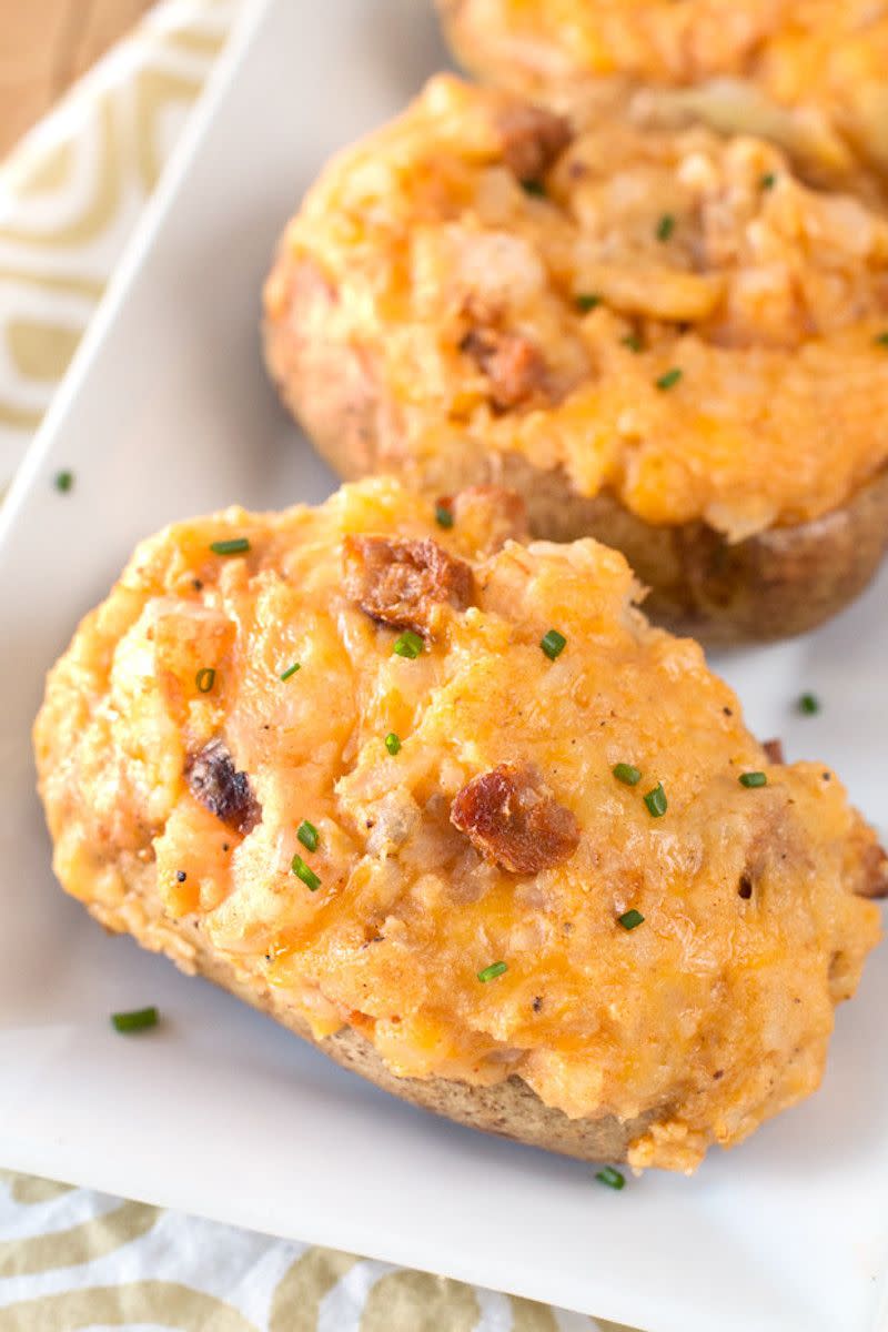 Andouille Sausage and Cajun Shrimp Stuffed Potatoes