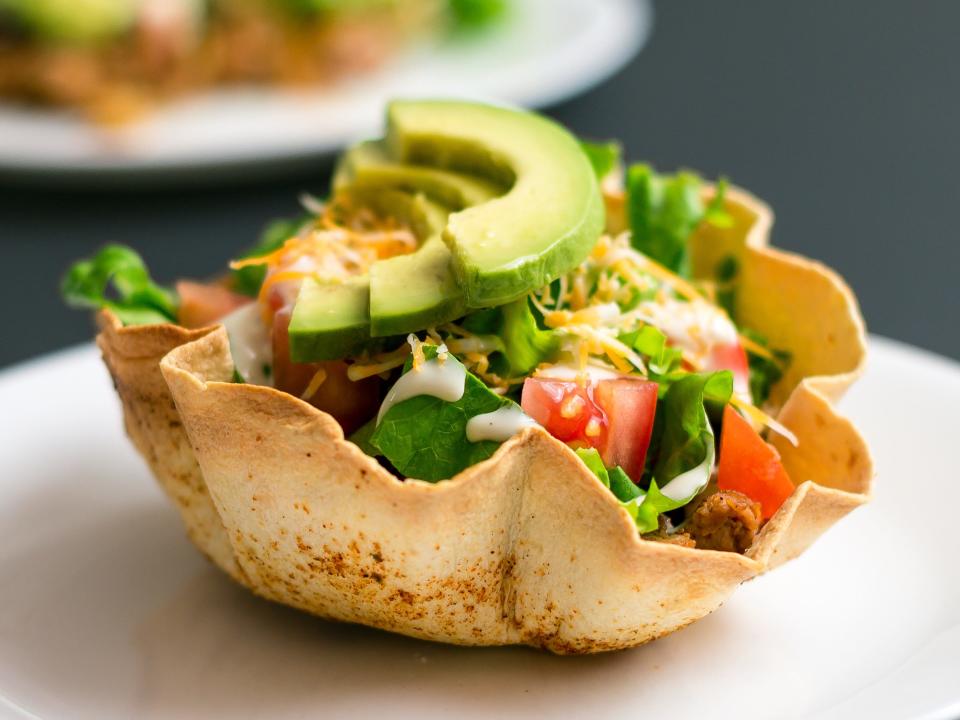 taco salad tortilla bowl