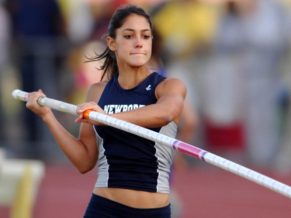 Allison Stokke of Newport Harbor was among eight athletes to clear 12-3 (3.73m) in the girls' pole vault qualifying in the CIF State Track & Field Championships at Hughes Stadium in Sacramento, Calif. on Friday, June 1, 2007