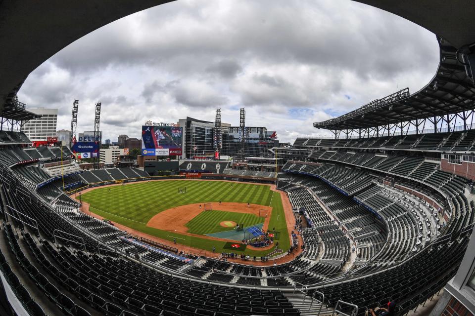 A worker who died at the Braves’ SunTrust Park reportedly got trapped in a beer cooler while installing an innovative tap system he had developed. (AP)