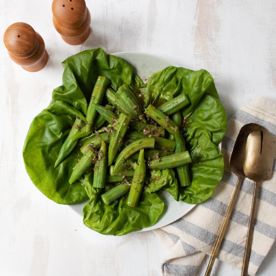 Brazilian Okra & Greens Salad