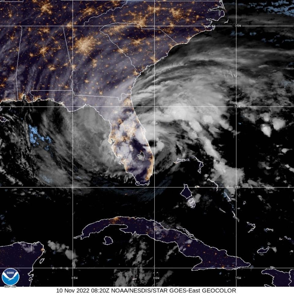 Hurricane Nicole makes landfall just south of Vero Beach 3 a.m. Nov. 10, 2022.