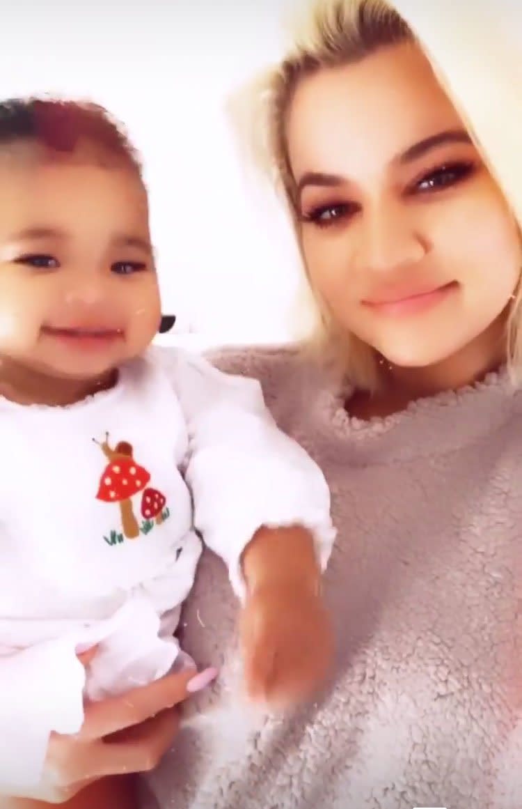 True showed off her winning smile as she and Khloé spent some quality time together in the wake of Tristan Thompson’s <a href="https://people.com/tv/tristan-thompson-jordyn-woods-planned-denial-source/" rel="nofollow noopener" target="_blank" data-ylk="slk:alleged cheating scandal;elm:context_link;itc:0;sec:content-canvas" class="link ">alleged cheating scandal</a>. The Good American founder shared a sweet series of <a href="https://people.com/parents/khloe-kardashian-shares-daughter-true-videos-amid-scandal/" rel="nofollow noopener" target="_blank" data-ylk="slk:videos to Instagram;elm:context_link;itc:0;sec:content-canvas" class="link ">videos to Instagram</a> in February 2019 featuring her and Thompson’s 10-month-old daughter playing and giggling.