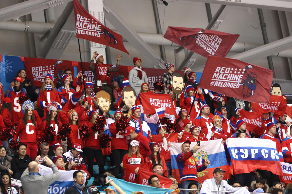 Die russischen Fans waren zahlreich vertreten in der Halle.