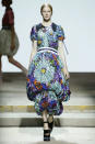 <p><i>Colorful sequined floral bubble dress from the SS18 Mary Katrantzou collection. (Photo: Getty) </i></p>