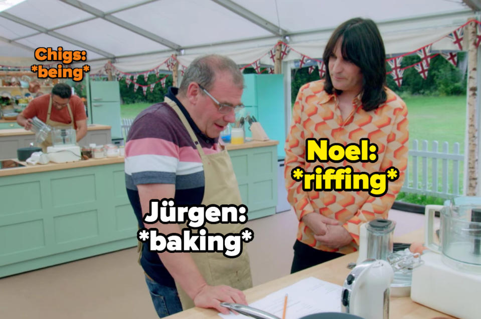 Jurgen, baking. Noel, riffing. Chigs just being in the background