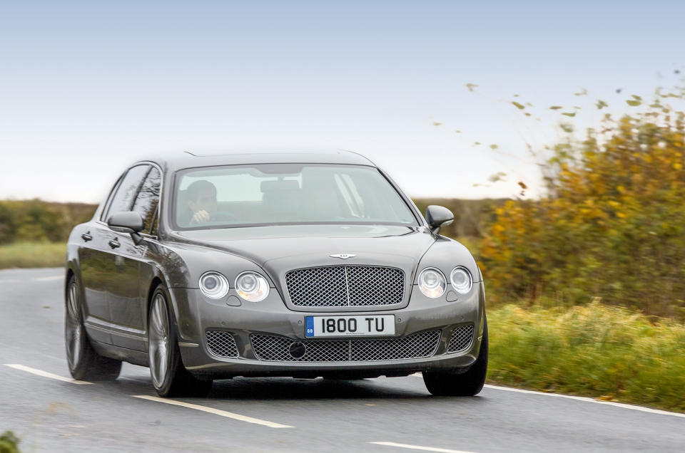 <p><strong>TOP CHOICE: Bentley Continental Flying Spur</strong></p><p><strong>Cost new: £117,500</strong></p><p><strong>Cost now: £11,995; 2005, 133,700 miles</strong></p><p>True bargain-basement Bentleys are the rectangular ones, but the Spur is effectively a four-door Continental. It's a VW Group bitza but still a comfy limo packing a <strong>twin-turbo W12</strong>. Regular servicing keeps the engine running and you wouldn’t want to hear any nasty noises or see smoke. Water ingress can kill the ECU, and some cheap prices are explained by peeling lacquer and paint wear caused by polishing.</p><p>Accident repairs are very expensive because of bonded and laser-welding construction. Marginal brakes and unbranded tyres suggest neglect.</p><p><em><strong>Other options:</strong></em></p>