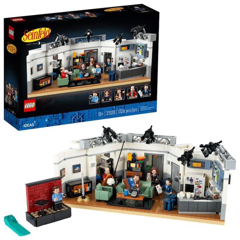 <p><strong>LEGO</strong></p><p>lego.com</p><p><strong>$79.99</strong></p><p>It's all in the details here. Aside from Jerry's apartment and the hallway Kramer would burst into, this set also includes a painting of Uncle Leo, pretzels (that'll make them thirsty), a Festivus pole, and a whole lot more.</p>