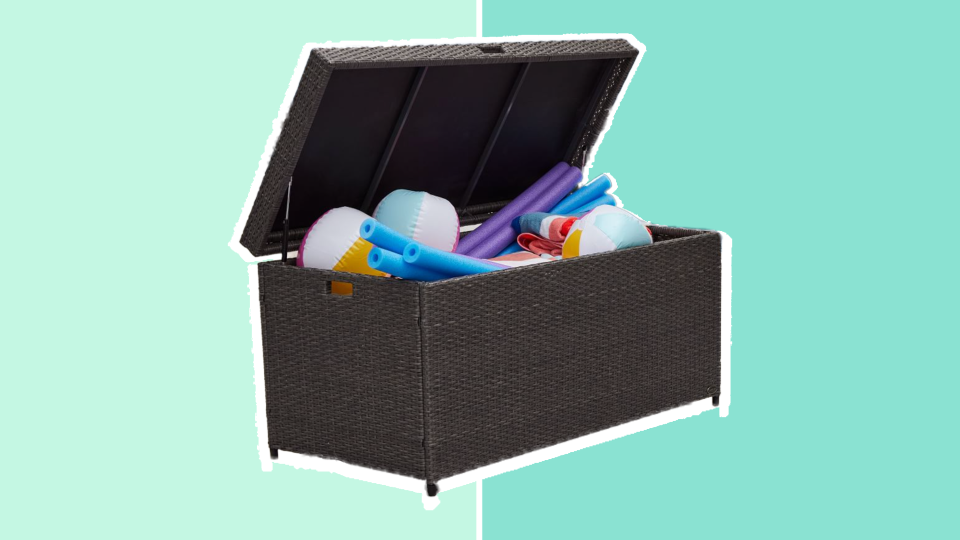 The Palm Harbor Outdoor Wicker Storage Collection has everything from storage bins to coolers to towel valets.