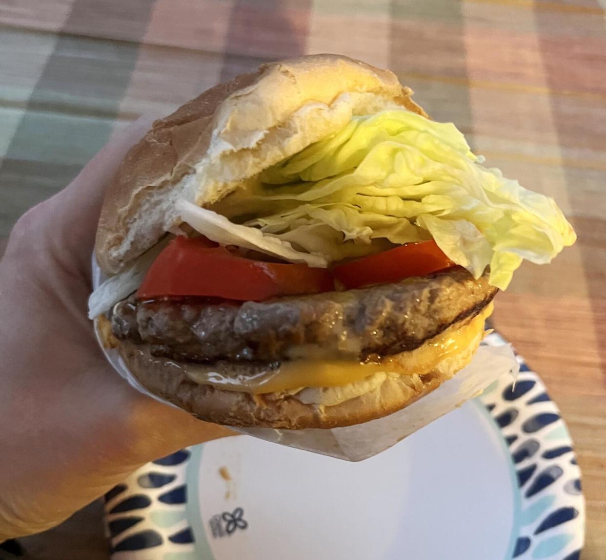 A cheeseburger made by Atsuko Nagumo.