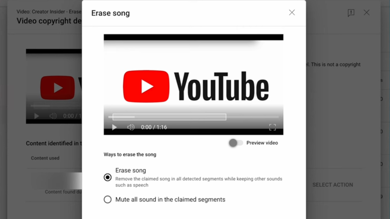  YouTube Song Erase. 