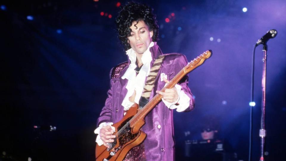 Prince with guitar